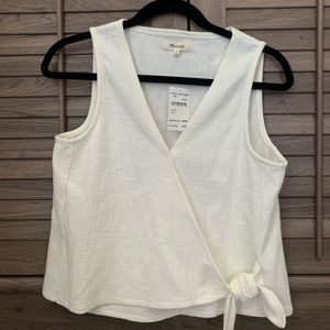 Madewell cream tie top